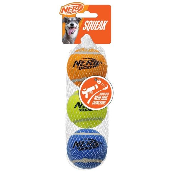 Nerf Dog 2.5-inch Squeak Tennis Ball Dog Toy 3-Pack - Picture 1 of 5
